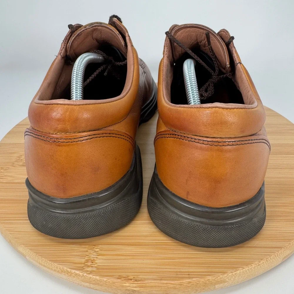 Allen Edmonds‎ Passenger Tan Leather Moc Toe Derby Shoes Mens 12 D 3962
